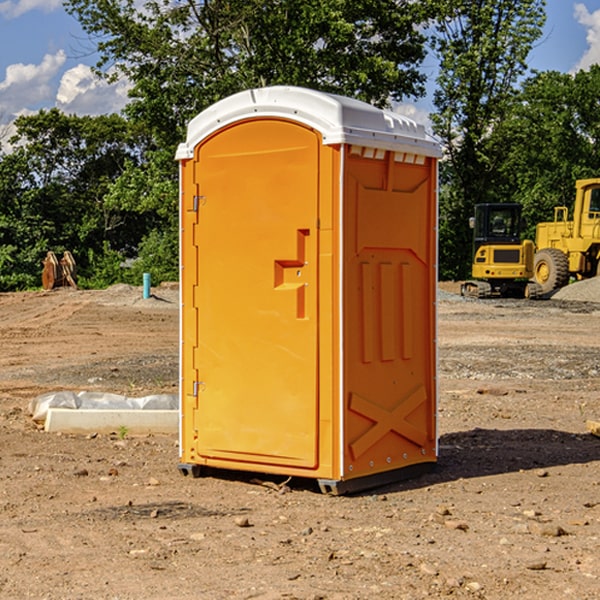 how often are the portable toilets cleaned and serviced during a rental period in Stotts City